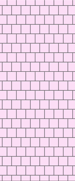 Pink Large Square's Tile Acrylic Shower Wall Panel 2440mm x 1220mm ( 3mm Thick) - CladdTech