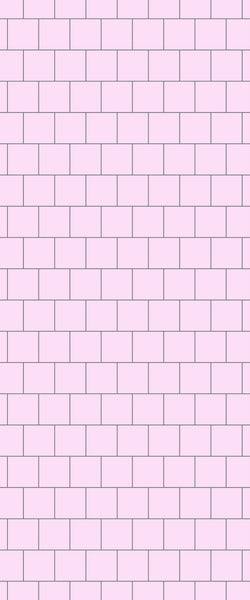 Pink Large Square's Tile Acrylic Shower Wall Panel 2440mm x 1220mm ( 3mm Thick) - CladdTech