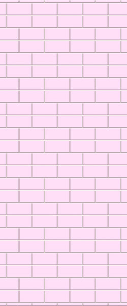Pink Brickbond Tile Acrylic Shower Wall Panel 2440mm x 1220mm ( 3mm Thick) - CladdTech