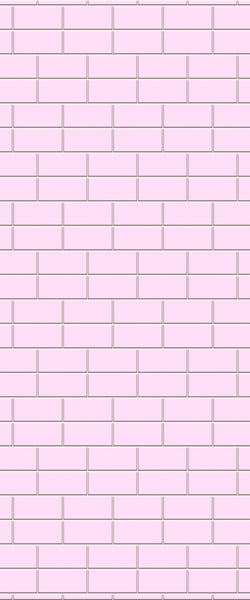 Pink Brickbond Tile Acrylic Shower Wall Panel 2440mm x 1220mm ( 3mm Thick) - CladdTech