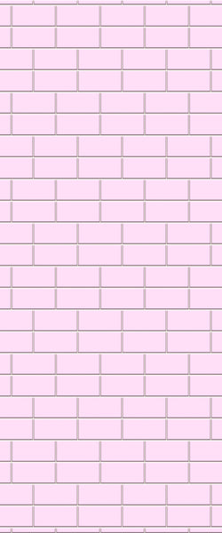 Pink Brickbond Tile Acrylic Shower Wall Panel 2440mm x 1220mm ( 3mm Thick) - CladdTech