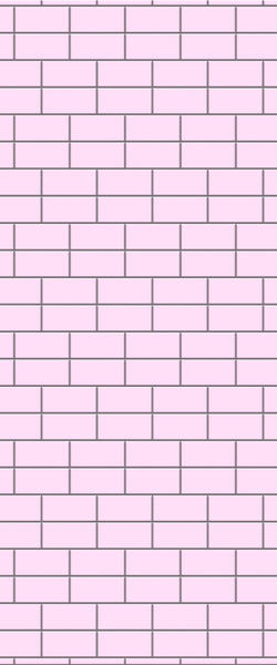 Pink Brickbond Tile Acrylic Shower Wall Panel 2440mm x 1220mm ( 3mm Thick) - CladdTech