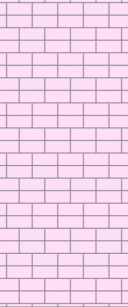 Pink Brickbond Tile Acrylic Shower Wall Panel 2440mm x 1220mm ( 3mm Thick) - CladdTech