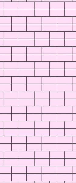 Pink Brickbond Tile Acrylic Shower Wall Panel 2440mm x 1220mm ( 3mm Thick) - CladdTech