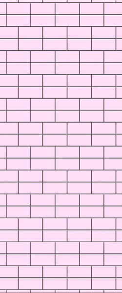 Pink Brickbond Tile Acrylic Shower Wall Panel 2440mm x 1220mm ( 3mm Thick) - CladdTech