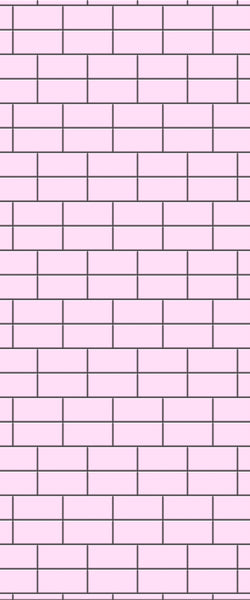 Pink Brickbond Tile Acrylic Shower Wall Panel 2440mm x 1220mm ( 3mm Thick) - CladdTech