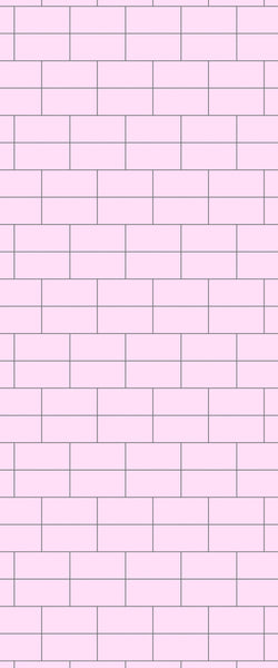 Pink Brickbond Tile Acrylic Shower Wall Panel 2440mm x 1220mm ( 3mm Thick) - CladdTech