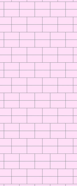 Pink Brickbond Tile Acrylic Shower Wall Panel 2440mm x 1220mm ( 3mm Thick) - CladdTech