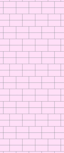 Pink Brickbond Tile Acrylic Shower Wall Panel 2440mm x 1220mm ( 3mm Thick) - CladdTech