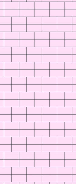 Pink Brickbond Tile Acrylic Shower Wall Panel 2440mm x 1220mm ( 3mm Thick) - CladdTech