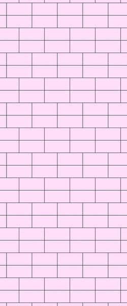 Pink Brickbond Tile Acrylic Shower Wall Panel 2440mm x 1220mm ( 3mm Thick) - CladdTech
