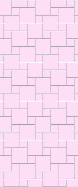 Pink Pin Wheel Tile Acrylic Shower Wall Panel 2440mm x 1220mm ( 3mm Thick) - CladdTech