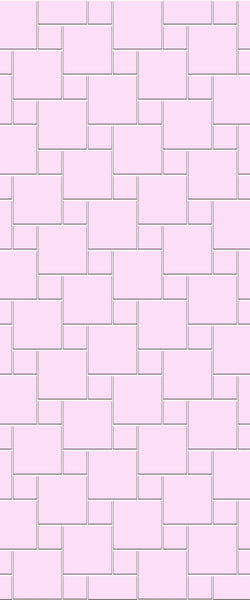 Pink Pin Wheel Tile Acrylic Shower Wall Panel 2440mm x 1220mm ( 3mm Thick) - CladdTech