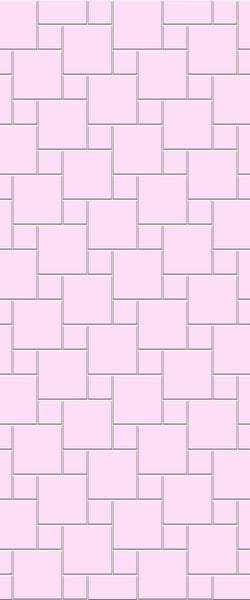 Pink Pin Wheel Tile Acrylic Shower Wall Panel 2440mm x 1220mm ( 3mm Thick) - CladdTech