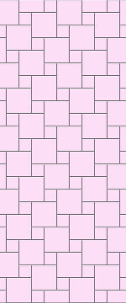 Pink Pin Wheel Tile Acrylic Shower Wall Panel 2440mm x 1220mm ( 3mm Thick) - CladdTech