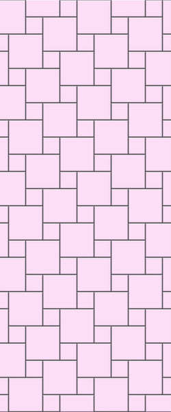 Pink Pin Wheel Tile Acrylic Shower Wall Panel 2440mm x 1220mm ( 3mm Thick) - CladdTech