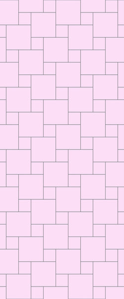 Pink Pin Wheel Tile Acrylic Shower Wall Panel 2440mm x 1220mm ( 3mm Thick) - CladdTech