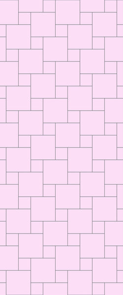 Pink Pin Wheel Tile Acrylic Shower Wall Panel 2440mm x 1220mm ( 3mm Thick) - CladdTech