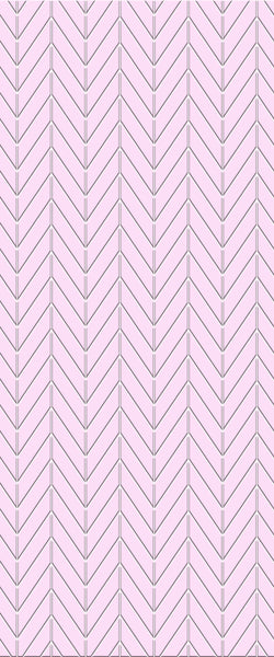 Pink Chevron Tile Acrylic Shower Wall Panel 2440mm x 1220mm ( 3mm Thick) - CladdTech
