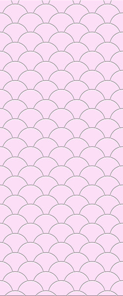 Pink Fishscales Tile Acrylic Shower Panel 2440mm x 1220mm (3mm Thick) - CladdTech
