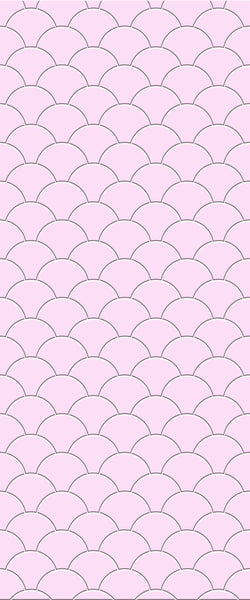 Pink Fishscales Tile Acrylic Shower Panel 2440mm x 1220mm (3mm Thick) - CladdTech