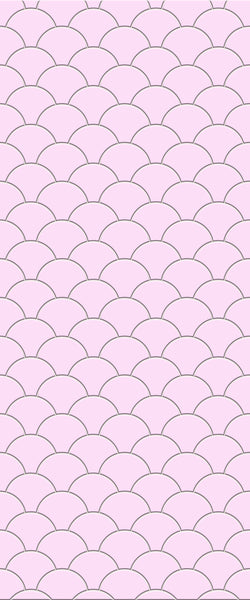 Pink Fishscales Tile Acrylic Shower Panel 2440mm x 1220mm (3mm Thick) - CladdTech