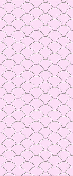 Pink Fishscales Tile Acrylic Shower Panel 2440mm x 1220mm (3mm Thick) - CladdTech