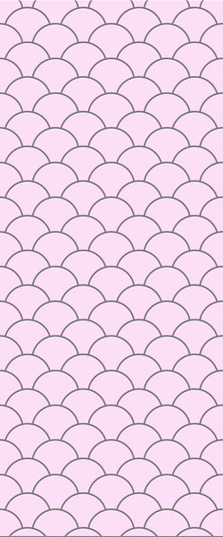 Pink Fishscales Tile Acrylic Shower Panel 2440mm x 1220mm (3mm Thick) - CladdTech