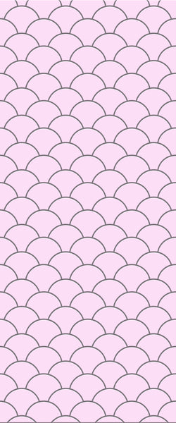 Pink Fishscales Tile Acrylic Shower Panel 2440mm x 1220mm (3mm Thick) - CladdTech