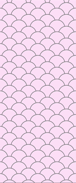Pink Fishscales Tile Acrylic Shower Panel 2440mm x 1220mm (3mm Thick) - CladdTech