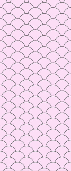 Pink Fishscales Tile Acrylic Shower Panel 2440mm x 1220mm (3mm Thick) - CladdTech