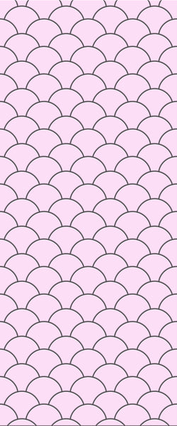 Pink Fishscales Tile Acrylic Shower Panel 2440mm x 1220mm (3mm Thick) - CladdTech