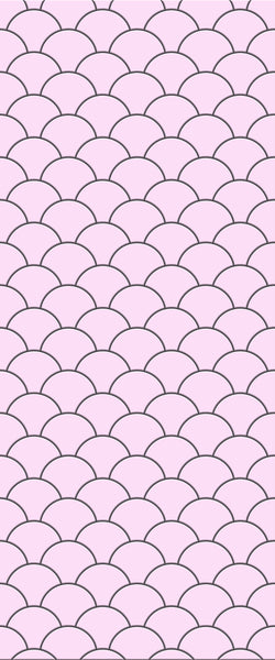 Pink Fishscales Tile Acrylic Shower Panel 2440mm x 1220mm (3mm Thick) - CladdTech