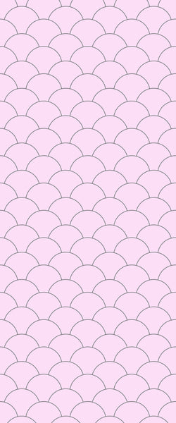 Pink Fishscales Tile Acrylic Shower Panel 2440mm x 1220mm (3mm Thick) - CladdTech