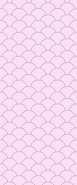 Pink Fishscales Tile Acrylic Shower Panel 2440mm x 1220mm (3mm Thick) - CladdTech