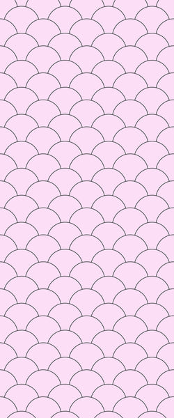 Pink Fishscales Tile Acrylic Shower Panel 2440mm x 1220mm (3mm Thick) - CladdTech