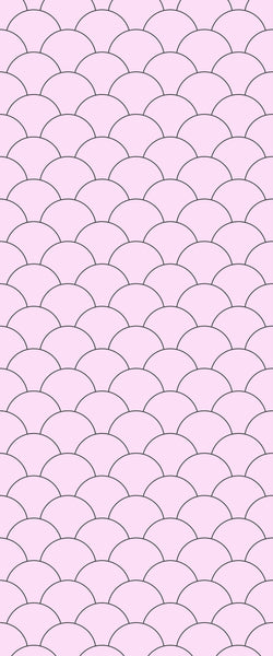 Pink Fishscales Tile Acrylic Shower Panel 2440mm x 1220mm (3mm Thick) - CladdTech