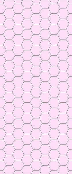 Pink Hexagon Tile Acrylic Wall Panel 2440mm x 1220mm (3mm Thick) - CladdTech