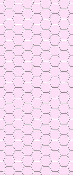 Pink Hexagon Tile Acrylic Wall Panel 2440mm x 1220mm (3mm Thick) - CladdTech