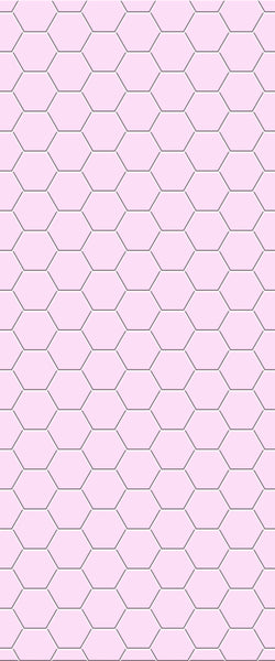 Pink Hexagon Tile Acrylic Wall Panel 2440mm x 1220mm (3mm Thick) - CladdTech