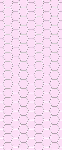 Pink Hexagon Tile Acrylic Wall Panel 2440mm x 1220mm (3mm Thick) - CladdTech