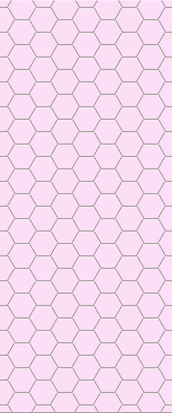 Pink Hexagon Tile Acrylic Wall Panel 2440mm x 1220mm (3mm Thick) - CladdTech