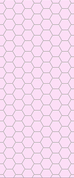 Pink Hexagon Tile Acrylic Wall Panel 2440mm x 1220mm (3mm Thick) - CladdTech