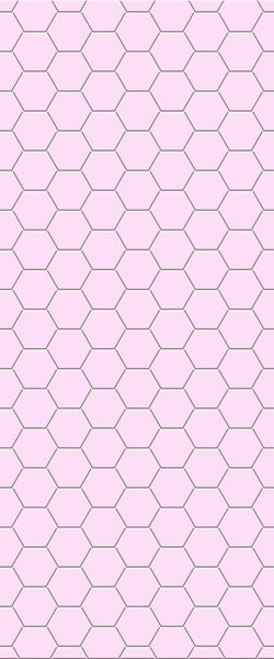 Pink Hexagon Tile Acrylic Wall Panel 2440mm x 1220mm (3mm Thick) - CladdTech
