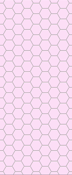 Pink Hexagon Tile Acrylic Wall Panel 2440mm x 1220mm (3mm Thick) - CladdTech