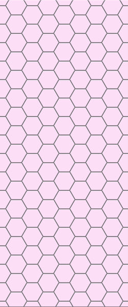 Pink Hexagon Tile Acrylic Wall Panel 2440mm x 1220mm (3mm Thick) - CladdTech