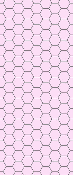 Pink Hexagon Tile Acrylic Wall Panel 2440mm x 1220mm (3mm Thick) - CladdTech