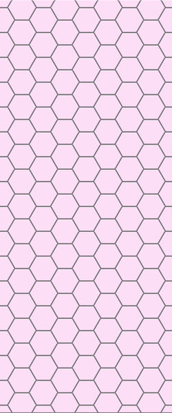 Pink Hexagon Tile Acrylic Wall Panel 2440mm x 1220mm (3mm Thick) - CladdTech