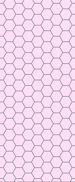 Pink Hexagon Tile Acrylic Wall Panel 2440mm x 1220mm (3mm Thick) - CladdTech