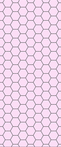Pink Hexagon Tile Acrylic Wall Panel 2440mm x 1220mm (3mm Thick) - CladdTech